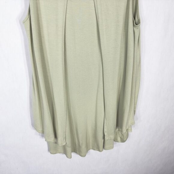 Soft Surroundings Medium‎ Tank Top Layered Split Back Light Green Knit Soft 1556 - Picture 6 of 8
